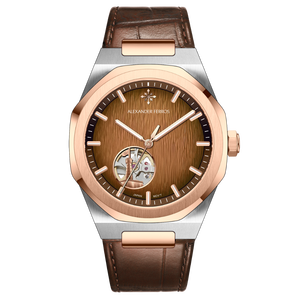 นาฬิกาข้อมือผู้ชาย รุ่น Round Alexander Ferros 9292D-08 Ferros Sapphire Leather Stainless Steel Water Resistant Mechanical Sport Automatic ระบบอนาล็อก - Product Image 1