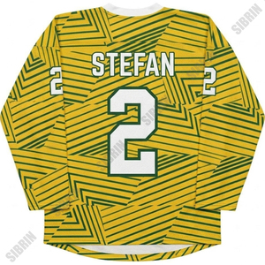 Maillot de hockey personnalisé sublimé de qualité supérieure Sibrin |   100% polyester, nom et numéro d'équipe personnalisés, toutes tailles |   Hockey sur glace pour adultes - Product Image 2