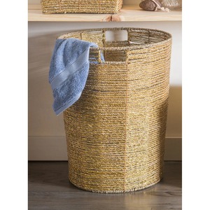 <b>Basket</b> seagrass with shimmering gold tinsel threads Handmade <b>Storage</b> <b>Basket</b> Wholesale eco-friendly Made in Vietnam - Product Image 4
