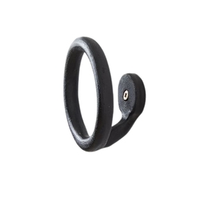 Patère murale en fonte noir mat, robuste, style vintage, pour salle de bain, cuisine, porte - Product Image 1