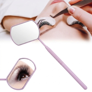 Square Lash Mirror Wide View Eyelash Extension Inspection Mirror Professional Stainless Steel Beauty Salon Lash Checking <b>Tool</b> - Product Image 4