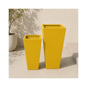 Jardinière conique légère en fibre de verre pour aménagement paysager intérieur et extérieur, décoration de maison, patio et jardin - Fabricant et fournisseur - Product Image 1