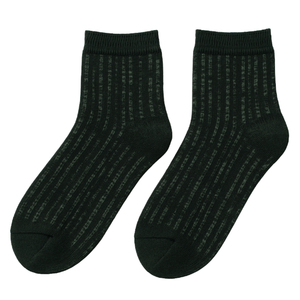 Wholesale Ankle <b>Socks</b> Striped <b>Black</b> Green Knitted Breathable Casual Daily Wear Adults Standard Thickness 2026 - Product Image 5