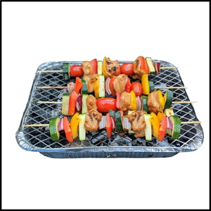 NAGAHAWATTA EXPORTERS Natural Coconut Shell <b>BBQ</b> <b>Grill</b> <b>Disposable</b> with Frame and Charcoal Bag Inside Inside Charcoal <b>Grill</b> - Product Image 3