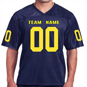 Camisetas de Fútbol al por Mayor, Tallas Grandes, Malla de Poliéster, Sublimación, Logotipo Personalizado, Fabricante OEM, Ropa Deportiva Transpirable y Duradera - Product Image 1