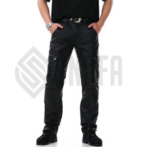 Fashionable Men Leather Pants Slim Fit Men Leather Pants Comfortable Men Casual Leather Pants Men's Casual Cowhide Leather - Product Image 4
