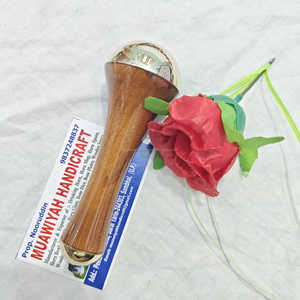 Varita Kansa de madera de excelente calidad, quemador de incienso de doble cara, herramienta de desintoxicación y esculpido para contorno facial y ocular, varita Kansa de bronce. - Product Image 2