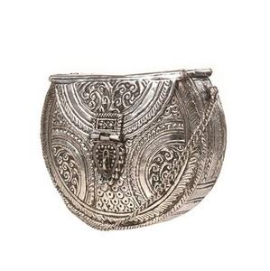 Premium Oxidized <b>Silver</b> Square Handmade Antique Finish Women <b>Clutch</b> <b>Bag</b> Circular Pattern God Grace Craft <b>for</b> <b>Wedding</b> Favors - Product Image 6