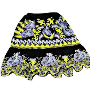 Jupes Hawaïennes Personnalisées Polynésiennes, Tenue de Plage Hawaïenne Florale Rouge Pohnpei, Jupe Décontractée Respirante pour Femme - Product Image 4