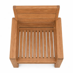 Chaise de jardin en teck massif de style européen - Utilisation sur balcon et terrasse, imperméable et durable - Product Image 4