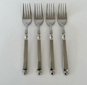 High Quality Stainless Steel Cutlery Set <b>Antique</b> Square Handle Tableware <b>Safe</b> Wedding Utensils - Product Image 5