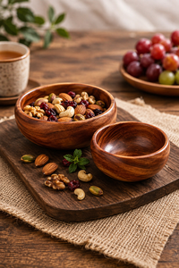 Juego de Tazones para Servir de Madera Hechos a Mano – Tazones de Madera Natural Premium para Servir Aperitivos, Frutos Secos y Ensaladas - Product Image 2