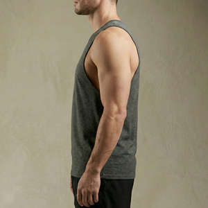 Camiseta sin Mangas para Hombre, Color Gris Oscuro, Cuello Redondo, Tejido de Punto, Estilo Casual, Venta al Por Mayor 2026 - Product Image 5