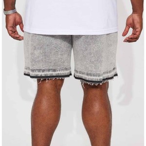 High Street Men's Summer Sporty Baggy Denim <b>Jeans</b> Breathable Eco-Friendly Quick Dry Mid <b>Waist</b> <b>Elastic</b> Shorts - Product Image 2