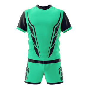 Ensemble de maillots de sport en polyester 100% imprimé or et noir, col rond, manches courtes, uniforme de football, kit d'entraînement de rugby, vêtements d'équipe personnalisés - Product Image 3