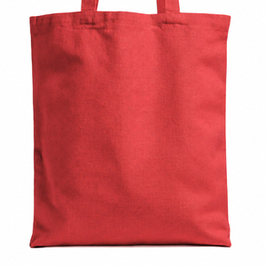 Sac de courses réutilisable et écologique de grande capacité, respirant, avec longue poignée, inspirant, couleur rouge unie - Product Image 6