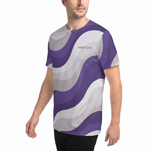 T-shirt personnalisé pour homme, imprimé par sublimation, coton et polyester, décontracté, manches courtes, motif graphique, haut tendance, vêtements en gros - Product Image 3