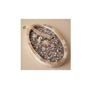 Bandeja de servir de nácar para bar, bandeja de almacenamiento para sala de estar, mesa de comedor, bandeja organizadora decorativa. - Product Image 2