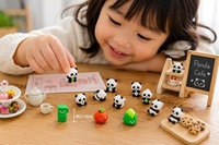 Set Penghapus Promosi Panda Lucu dan Modis, Penghapus Karet Mini Kawaii, Alat Tulis Bertema Hewan Kreatif untuk Anak-Anak, Mainan Sekolah