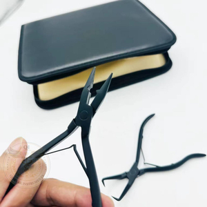 2026 High Quality Stainless Steel Hair Extension Tools Kit Custom Logo Hair Extension <b>Pliers</b> <b>Set</b> Silver Color - Product Image 2