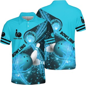 เสื้อโปโลแขนสั้นผู้ชายลายพิมพ์ดิจิทัล โพลีเอสเตอร์ แห้งเร็ว ดีไซน์สปอร์ต พร้อมชื่อและโลโก้ด้านหน้า - Product Image 3