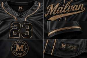 Maillot de baseball imprimé par sublimation aspect cuir noir de haute qualité, personnalisé avec nom et numéro d'équipe, haut d'uniforme de softball à manches courtes - Product Image 4