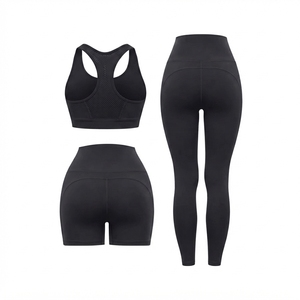 Women's Yoga Suit Beautiful Back High Waist Trousers Combination <b>Seamless</b> Super Elastic Ideal Gym <b>Clothing</b> Breathable Outfit - Product Image 2