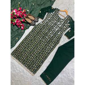 ชุดสตรีดีไซน์เนอร์กางเกงขายาว dupatta ในสไตล์แฟนซี - Product Image 3