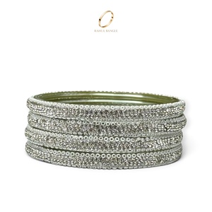 Bracelet en verre borosilicate kashmiri blanc royal tendance, bijoux décoratifs en cristal plaqué argent pour femmes, prix de gros - Product Image 2