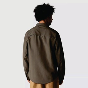 เสื้อเชิ้ตผู้ชายสไตล์ลำลองสำหรับใส่ทำงาน ผ้าทอ 100% คอตตอนอ๊อกซ์ฟอร์ด แขนยาว กระดุมแถวเดียว ไซส์ใหญ่ - Product Image 5