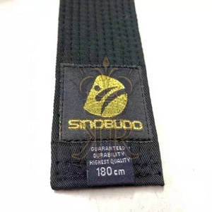 Cinturones brasileños Jiu Jitsu BJJ Pro con barra de manga para clasificar rayas Negro duradero con calidad superior - Product Image 5