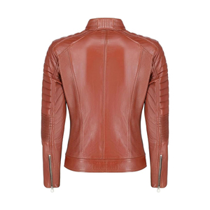 Blouson Bomber Moto Unisexe Slim en Cuir Véritable Grande Taille Respirant Hiver Personnalisable Fermeture Éclair OEM - Product Image 3