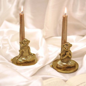 Porte-bougies Flame Elegance Golden Monkey, matériau résistant à la chaleur, décoration d'intérieur - Product Image 5