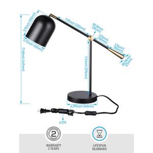 Lámpara de Mesa Negra Pulida Clásica con Pantalla de Tambor, Elegante Solución de Iluminación para Decoración del Hogar - Product Image 3