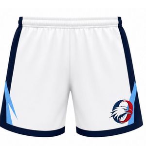 Pantalones Cortos de Voleibol Sublimados en Blanco y Azul, Uniformes de Equipo, Ropa Deportiva de Entrenamiento, Prendas Cómodas para Partidos - Product Image 1