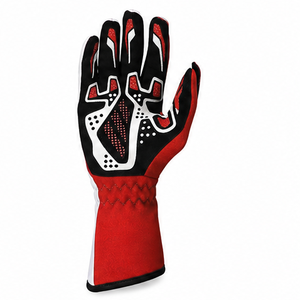 Guantes de Carreras para Hombre, Completos, Rojos, Blancos y Negros, de Poliéster y Algodón, Impermeables, Ligeros, Antideslizantes, con Cierre de Gancho y Bucle, para Invierno y Actividades al Aire Libre - Product Image 4