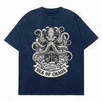 T-shirt pour homme en coton biologique 100 %, écologique, respirant, style streetwear oversize, imprimé sérigraphié, 240 g, taille moyenne