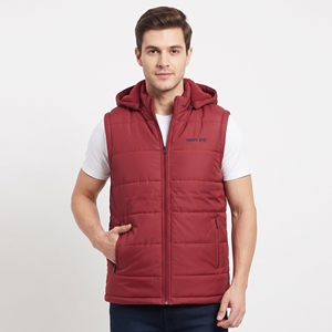 Chaleco Acolchado con Capucha para Hombre, Tendencia 2026, Invierno, Aislante, Sin Mangas, Chaqueta Casual para Exteriores, Cálida, con Cierre - Product Image 1