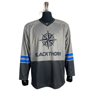 Jersey de Hockey sobre Hielo Sublimado Personalizado, Uniforme de Equipo de Manga Larga para Hombre, Logotipo Impreso en la Parte Delantera - Product Image 2