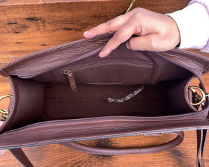 Bolso de mano de lujo de cuero de alta calidad de diseñador famoso para mujer, bolso de mano de cuero de vaca genuino a la moda - Product Image 6