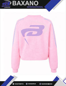 Sudadera Corta Rosa y Azul de la Hermandad Gamma Phi Delta GPD con Bordado Azul y Diseño de Ribete Impreso, Ropa Universitaria de Hermandad - Product Image 6