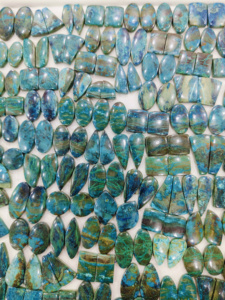 Shattuckite 100% Piedra preciosa natural Cabujón Piedra preciosa suelta Lote de piedras preciosas de Shattuckite de alta calidad Precio al por mayor Par Hecho a mano - Product Image 3