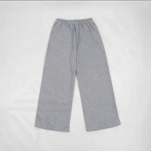 กางเกงวอร์มขาบานสำหรับผู้ชายกางเกงทางการขายาวสีเทาสีเทาออกแบบได้ตามต้องการ - Product Image 3