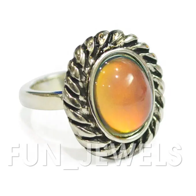 Color Changing Jewelry Antique Style Oval Mood Stone Ring