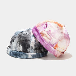 Gorro Docker Personalizable con Estampado Tie Dye, de Poliéster Ajustable, con Borde Enrollado, sin Visera, Gorro de Pescador con Logotipo Personalizado - Product Image 2