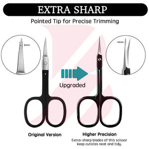 Ciseaux à cuticules de qualité supérieure, très demandés, à pointe fine et lame courbée en acier inoxydable, outil de beauté pour usage domestique et professionnel - Product Image 4