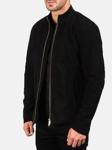 Men's Black <b>Suede</b> <b>Biker</b> <b>Jacket</b> Classic Motorcycle Slim Fit Vintage Rider <b>Jacket</b> - Product Image 3
