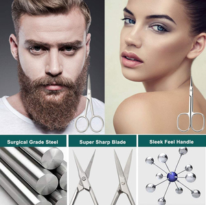 Ciseaux à cuticules bleu clair, revêtement fin, pointe incurvée, acier inoxydable, outil de manucure professionnel, qualité salon - Product Image 2