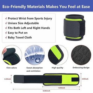 Bandes de soutien en néoprène pour poignets, soulagement de la douleur, compression pour l'arthrite et le syndrome du canal carpien - Product Image 5