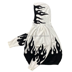 Custom Heavyweight 380 GSM Cotton <b>Fleece</b> <b>Hoodie</b> <b>Oversized</b> Blank Streetwear Pullover for Men - Product Image 4